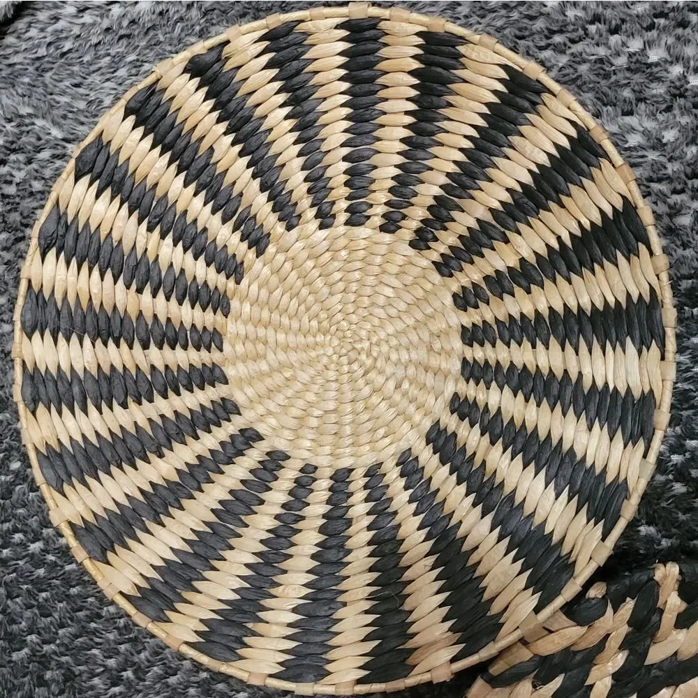 Black and Tan‎ Woven Decorative Plates/ Baskets